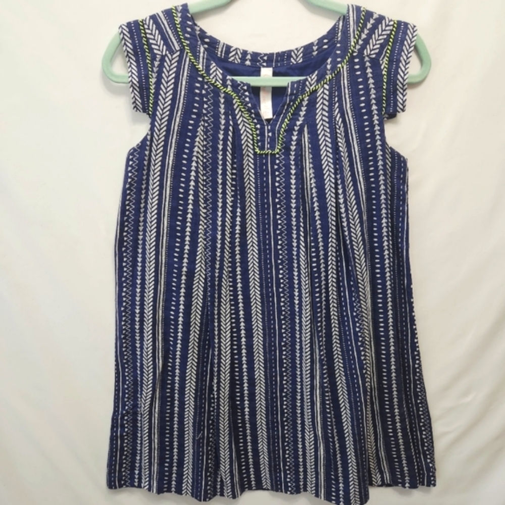 Girl's Geometric Striped Dress